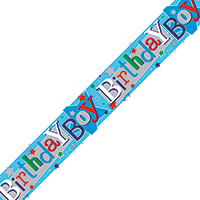 Birthday Boy Banner Blue Pack 6