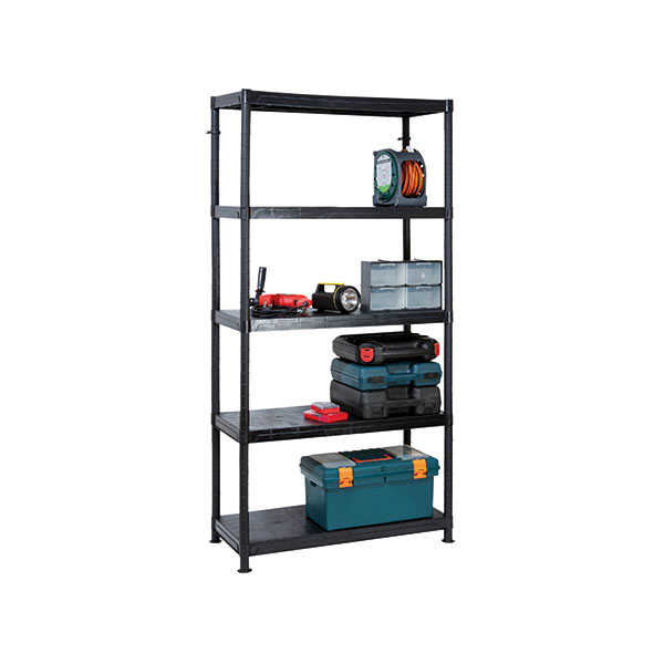 Barton 5 Shelf 1840x900x400mm Black