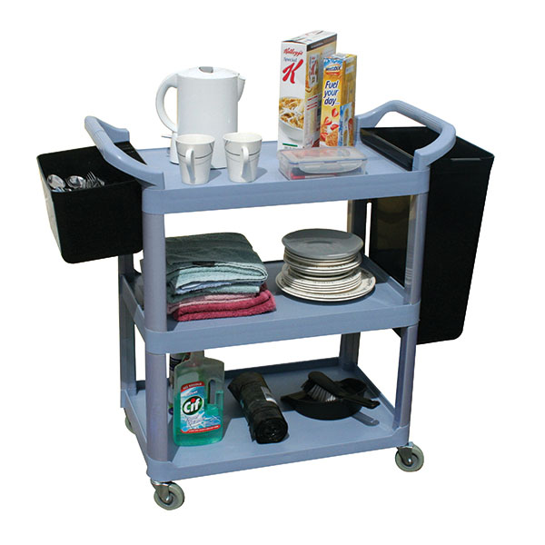 GPC 3 Shelf Service Trolley Grey