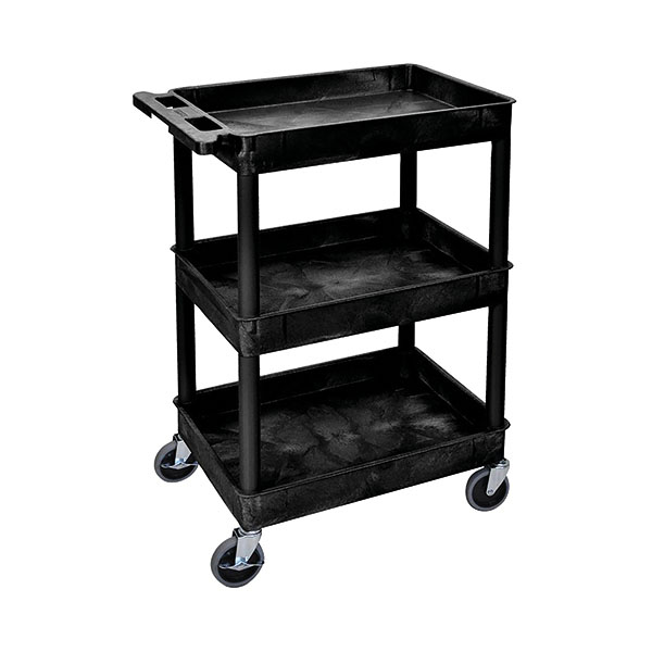 Mpps 3 Shelf Uprights Trolley Black