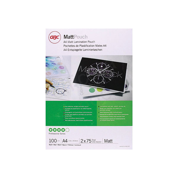 GBC A4 Lam Pouch Matt 150mic Pk100