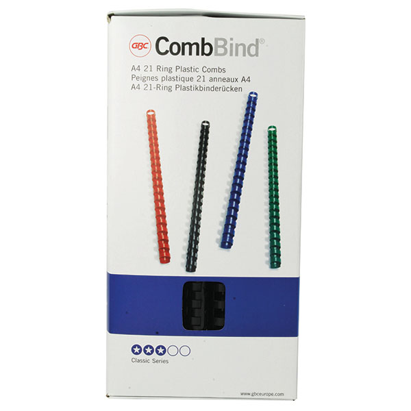 GBC CombBind A4 14mm Comb Blk Pk100