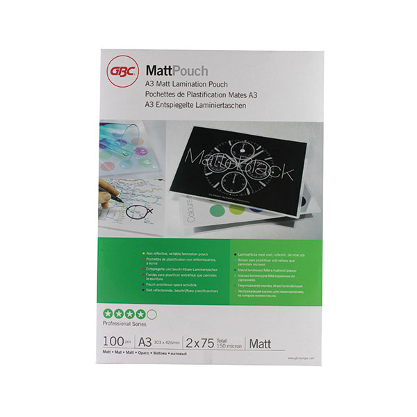 GBC A3 Lam Pouch Matt 150mic Pk100