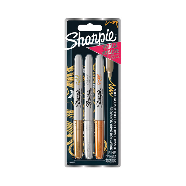 Sharpie Metallic Marker Fine Pk3