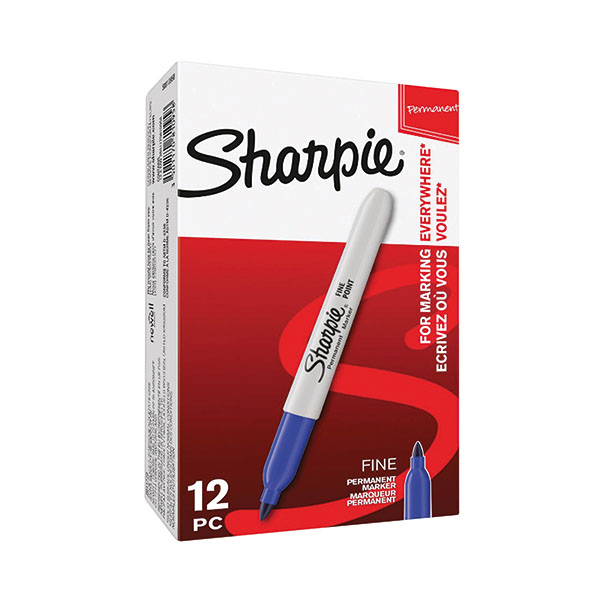 Sharpie Permnt Marker Fine Blue Pk12