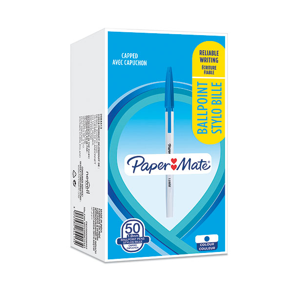 PaperMate Ball Pen Stick Blue Pk50