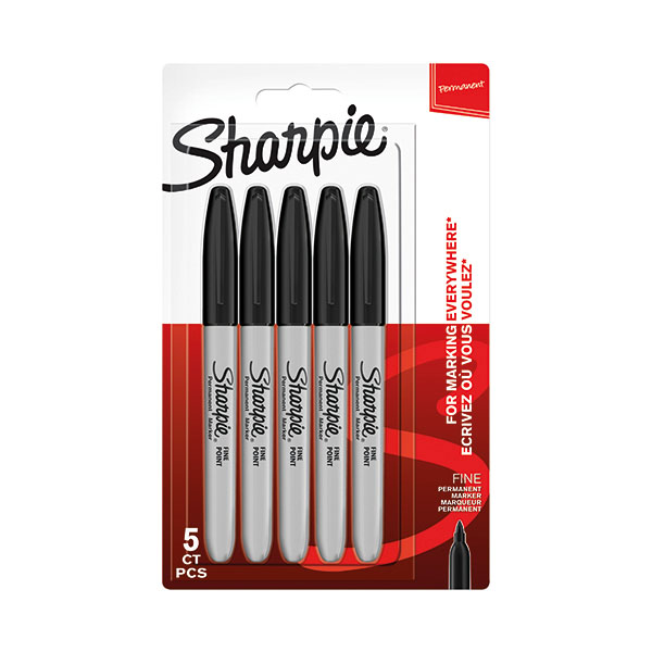 Sharpie Permanent Marker Fine Blk P5