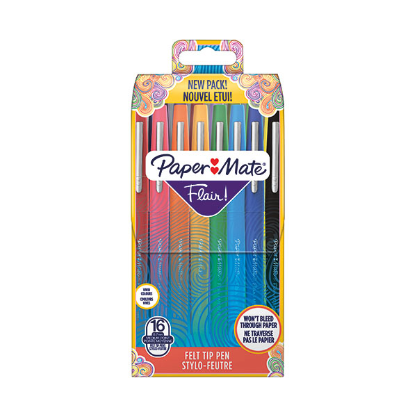 PaperMate Flair Fibre Tip Asst Pk16