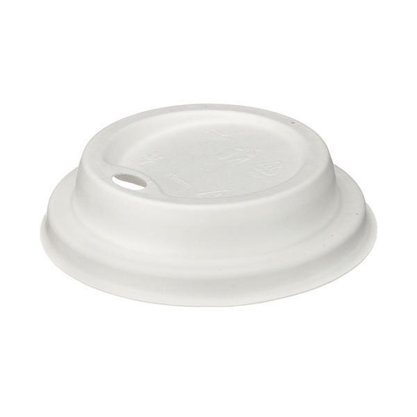 Moulded Fibre Lid 8oz White Pk1000