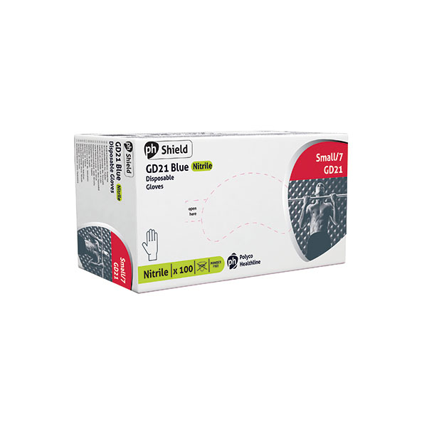 Shield Nitrile Disb Gloves Sm Pk100