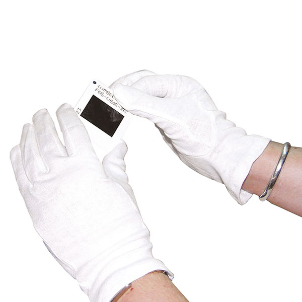 White Knitted Cotton Lge Gloves Pk10