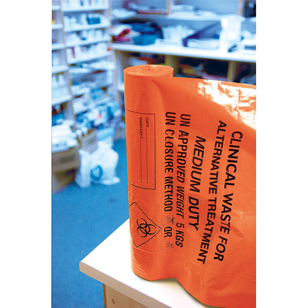 Clinical Waste Sack Medium Org Pk25