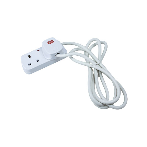 CED 2-Way Extension Lead White