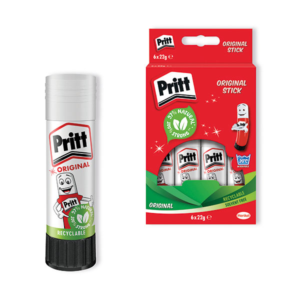 Pritt Stick 22g Glue Stick Pk6