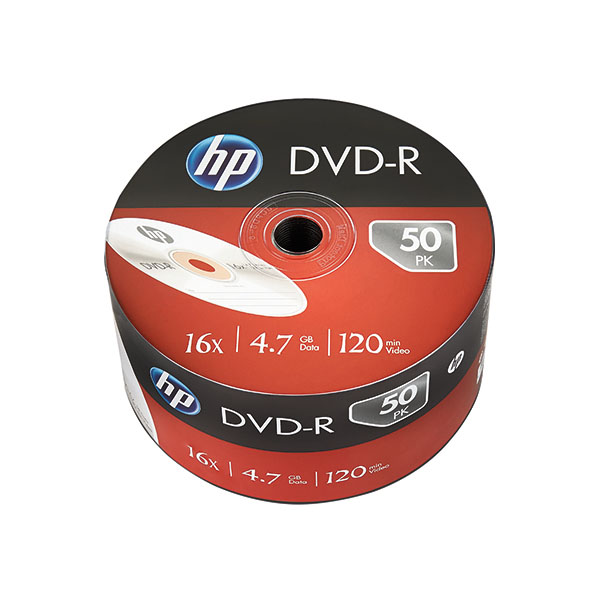 HP DVD-R 16X 4.7GB Wrap Pk50
