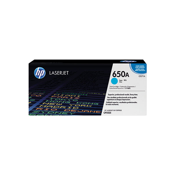 HP 650A LaserJet Toner Cyan CE271A