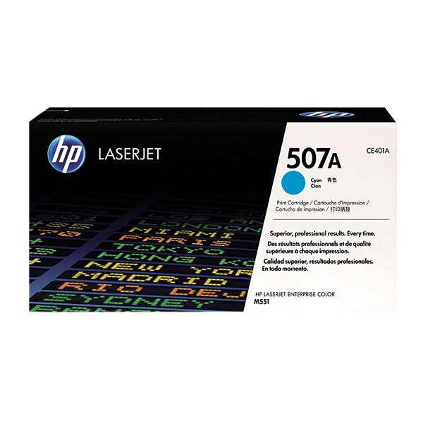 HP 507A LaserJet Toner Cyan CE401A