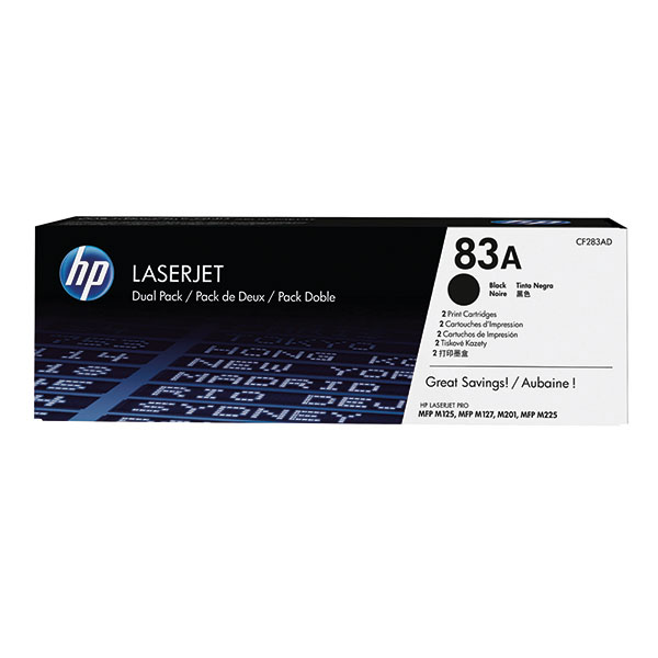 HP 83A Laserjet Toner Black Pk2