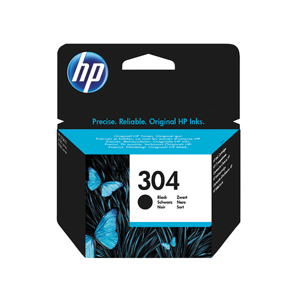 HP 304 Ink Cartridge Black N9K06Ae