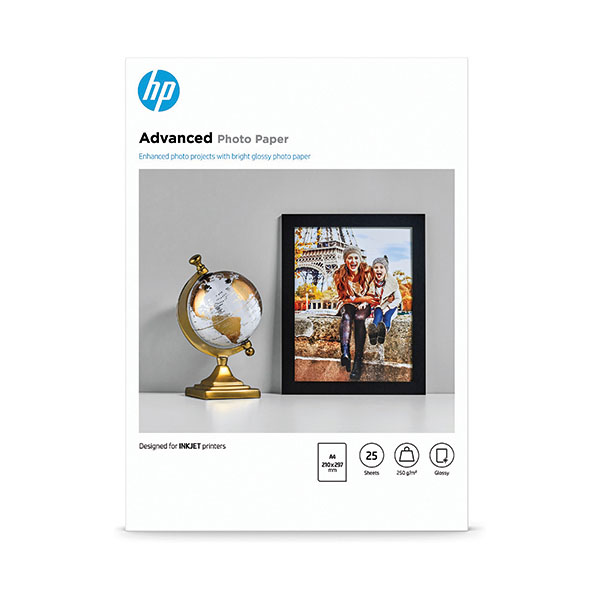 HP Pht Ppr Glssy 250gsm A4 25Sheets