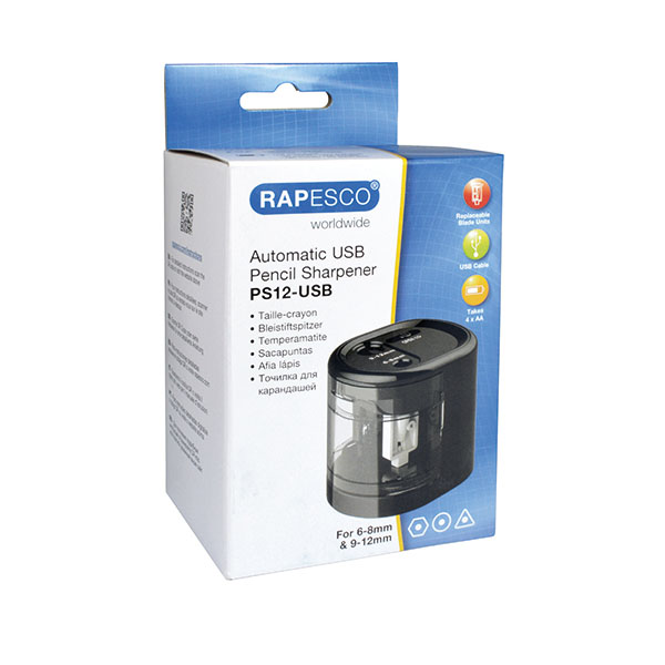 Rapesco USB Pencil Sharpener Black