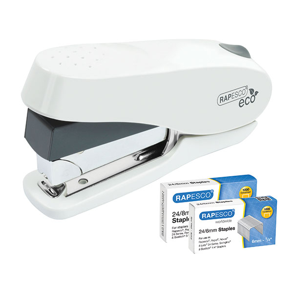 Rapesco Luna Stapler 50sh White 1467