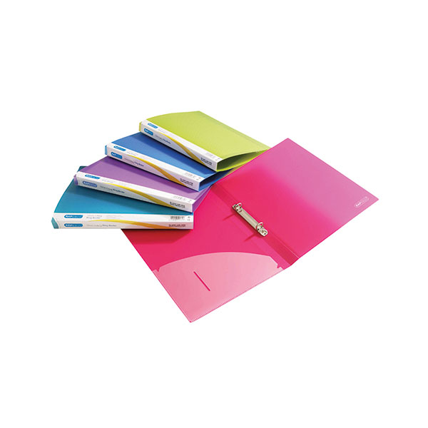 Rapesco Ring Binder A4 Assorted Pk10