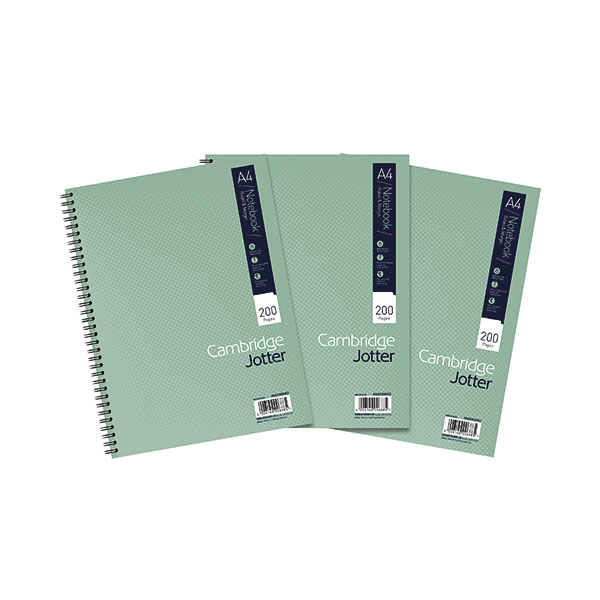 Cambridge Jotter Notebk A4 200P Pk3