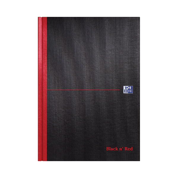 Black n Red HB A-Z Notebook A4 Pk5