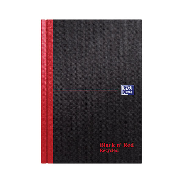 Black n Red HB Recy Rule Ntbk A5 Pk5