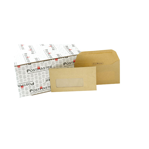 Postmaster Dl Gummed Manilla 500Pack