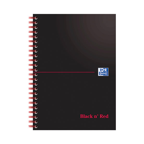 Black n Red Wire Rule Notebk A5 Pk10