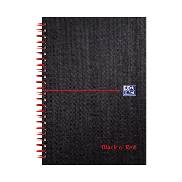 Black n Red Wire HB Notebook A5 Pk5