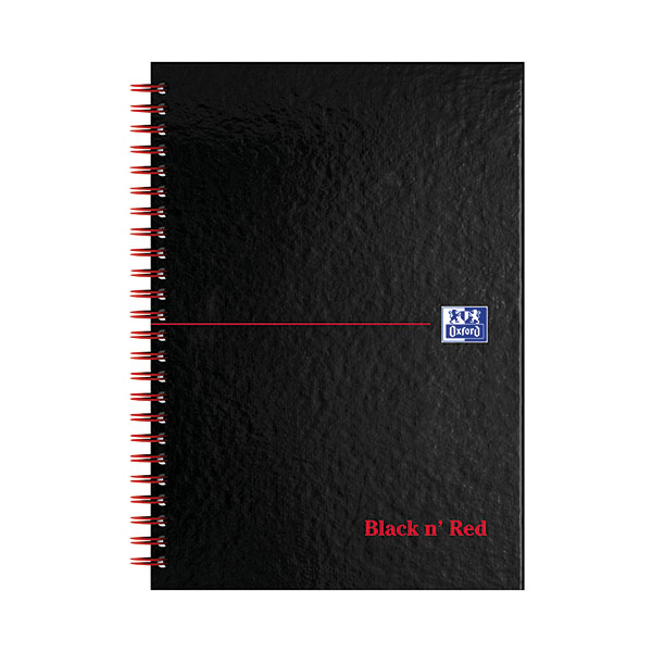 Black n Red Wire A-Z Notebook A5 Pk5