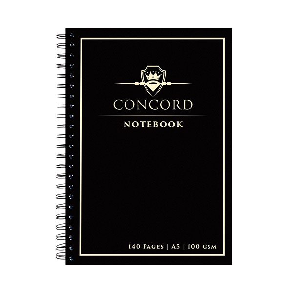 Concord A5 Jotta Notebook 140Pg Blk