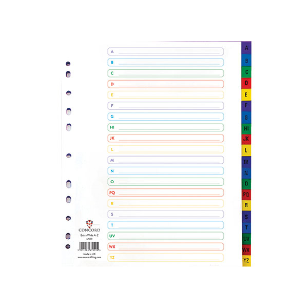 Concord Index A-Z A4 EW PP Mcol