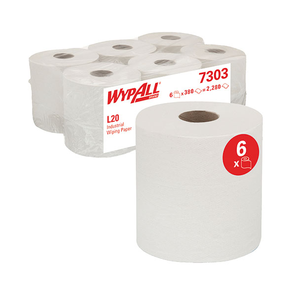 Wypall L20 White Wipers Pk6