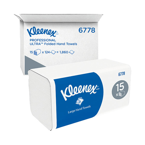 Kleenex Ult Hnd Twls V-Fd 2-Ply Pk15