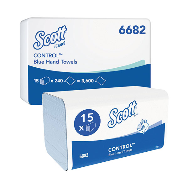 Scott Cntl V Fold Twl 1 Ply Blu Pk15