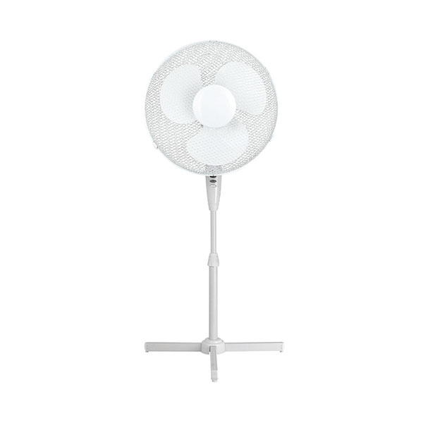 Q-Connect 16 Inch Pedestal Fan White