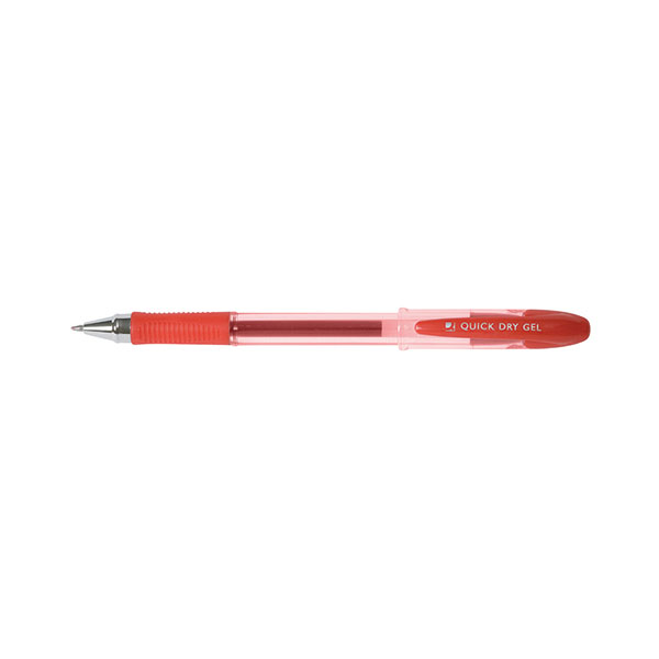 Q-Connect QuickDry Gel Pen Red Pk12