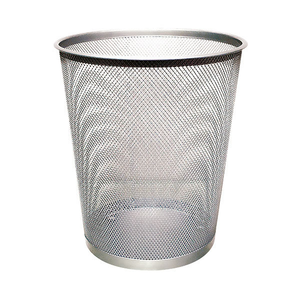 Q-Connect Mesh Waste Basket Slv