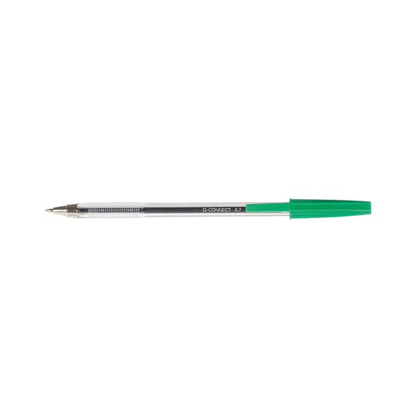 Q-Connect Ball Pen Medium Green Pk50