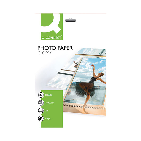 Q-Connect Photo A4 Gloss Paper Pk20