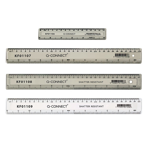 Q Conncect Ruler 15cm Clear