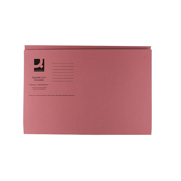 Q-Connect Sq Cut Fldr Fc Pink Pk100