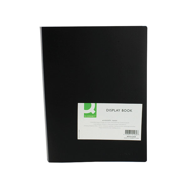 Q-Connect Display Book 40 Pocket Blk