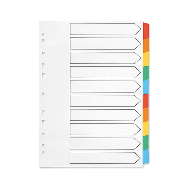 Q-Connect Index A4 Blank Tabs Multi
