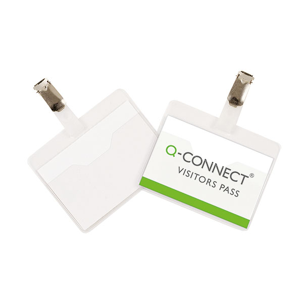 Q-Connect Visitor Badge Pack 25