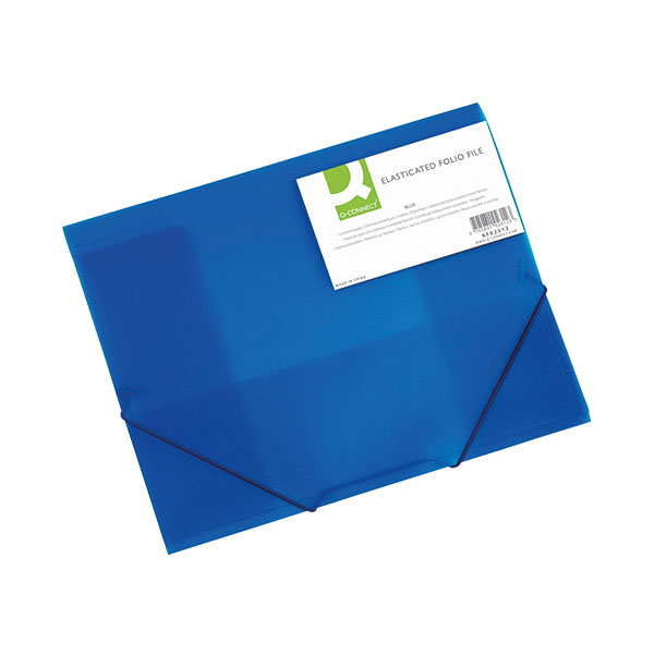 Q-Connect Elasticated Folder A4 Blue
